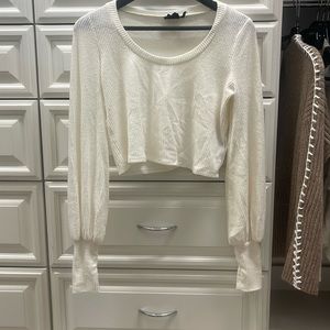 Urban Outfitters white sweater crop top